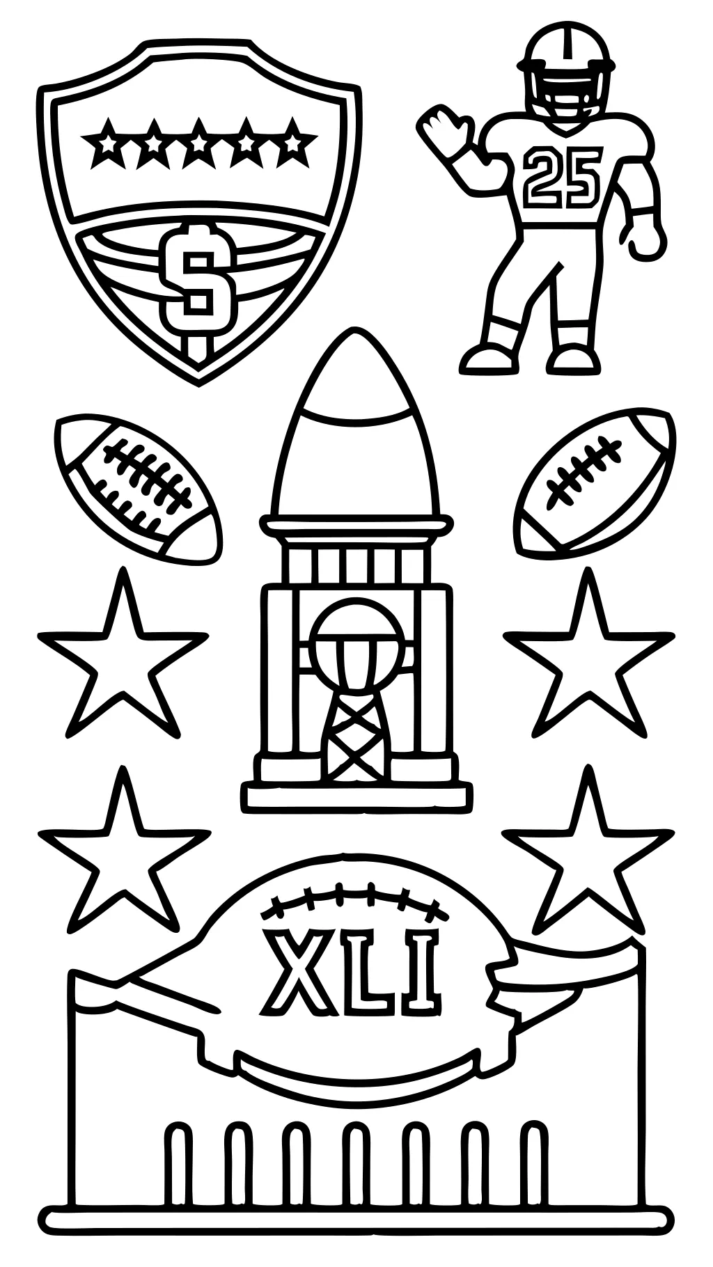 coloriages superbowl